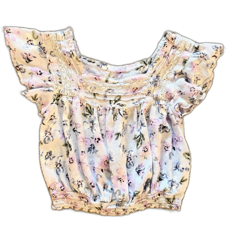 Girls Justice crop shirt purple